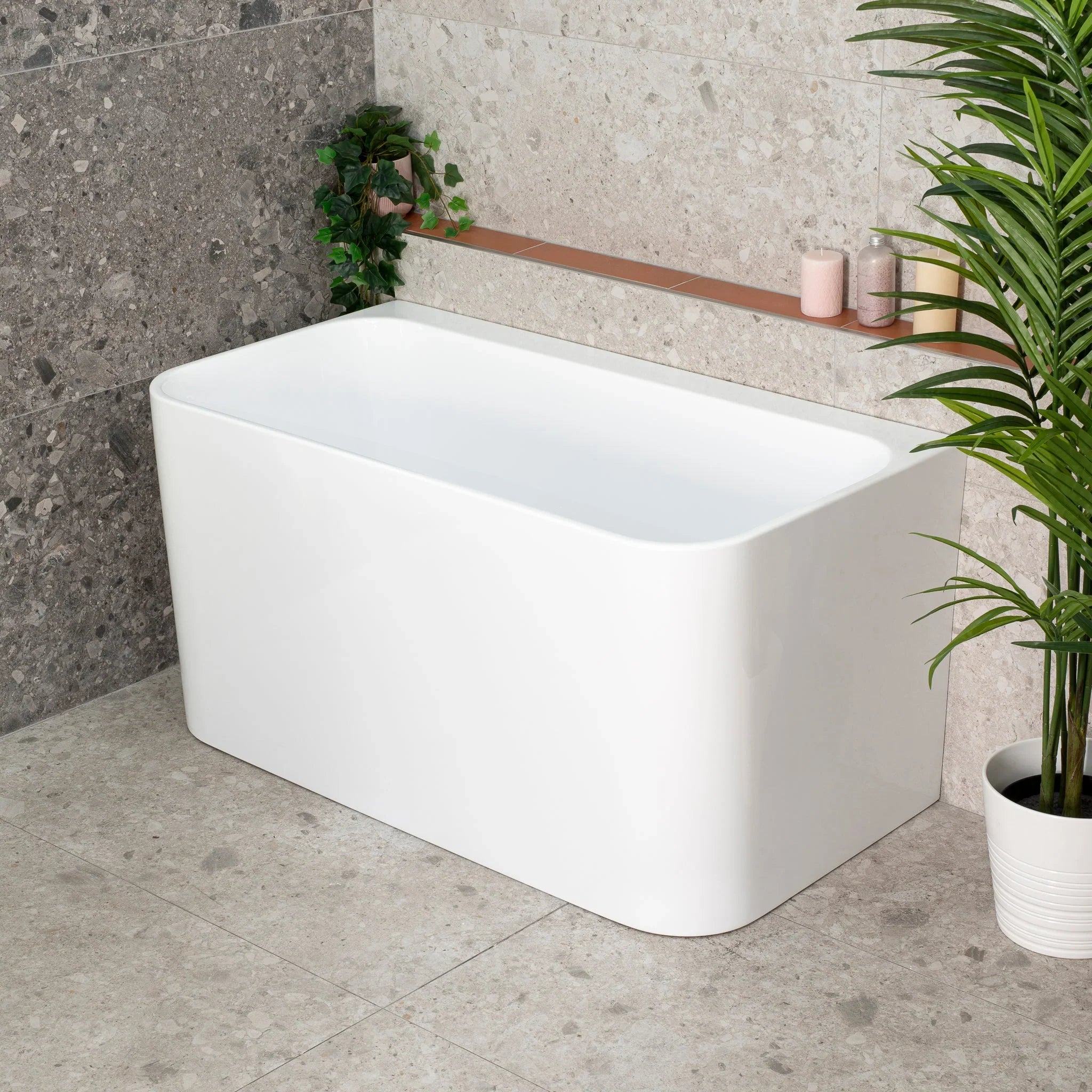 Estus Back to Wall Japanese Soaking Bathtubs with Seat – Enflair US
