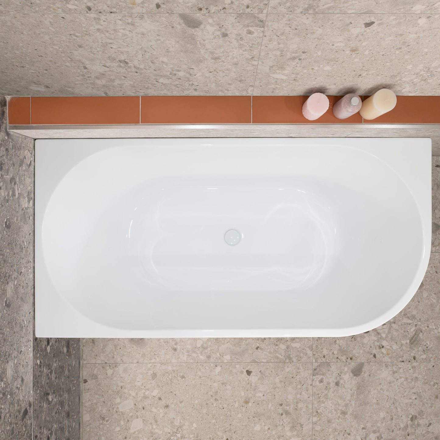 Avalon 59 inch Acrylic Freestanding Left Corner Bathtub, Gloss White
