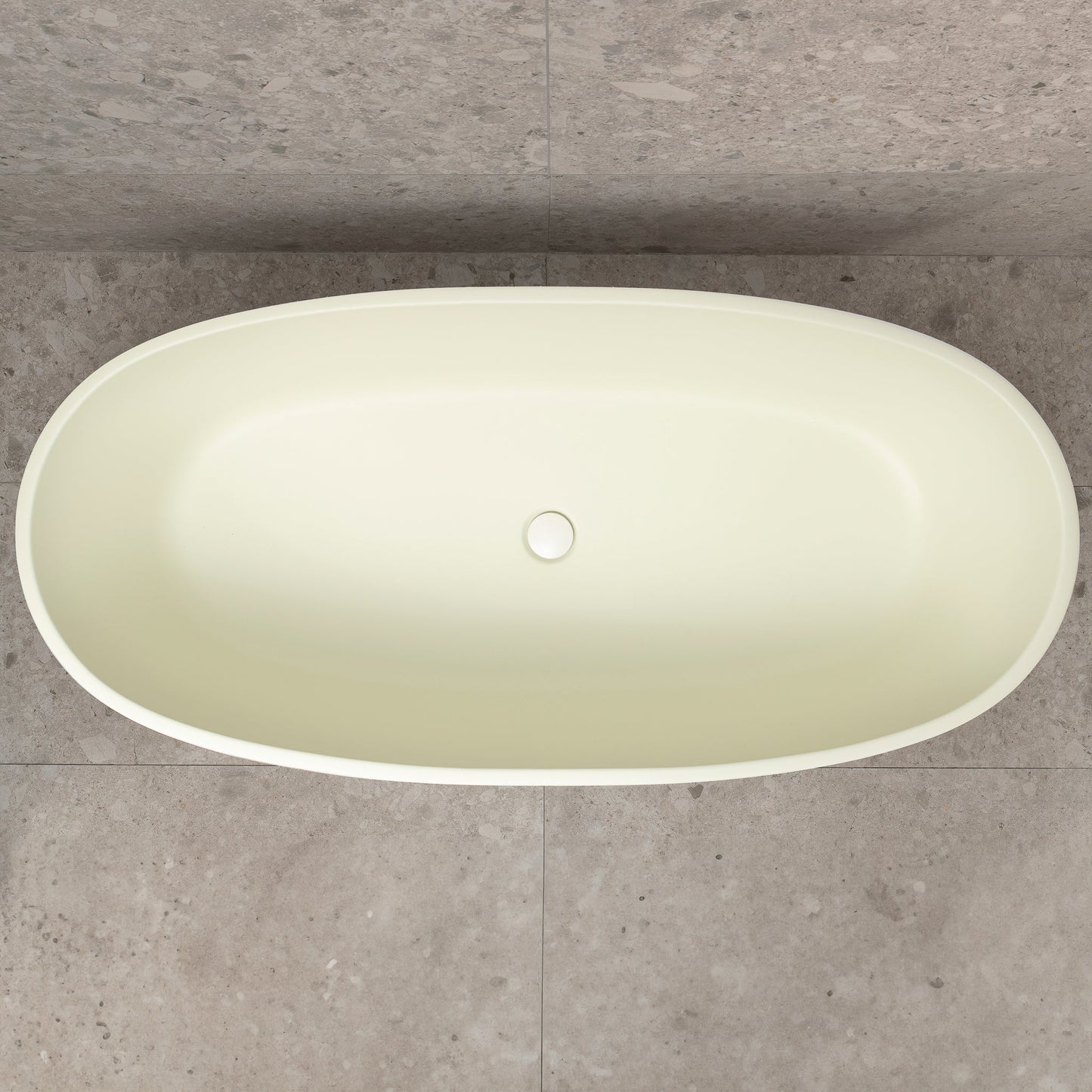 Byron Egg 67 inch Acrylic Freestanding Oval Bathtub, Matte Light Pistachio