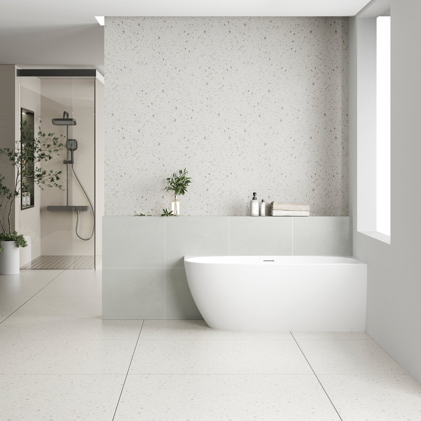 Byron Egg 55 inch Acrylic Freestanding Right Corner Bathtub, Matte White