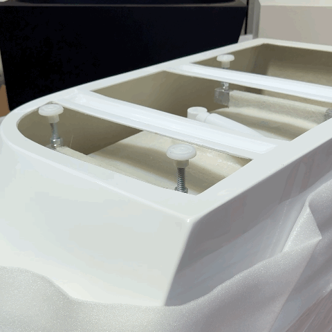 Byron Egg 51 inch Acrylic Freestanding Right Corner Bathtub, Matte White