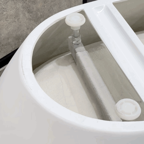 Byron Egg 51 inch Acrylic Freestanding Oval Bathtub, Gloss White