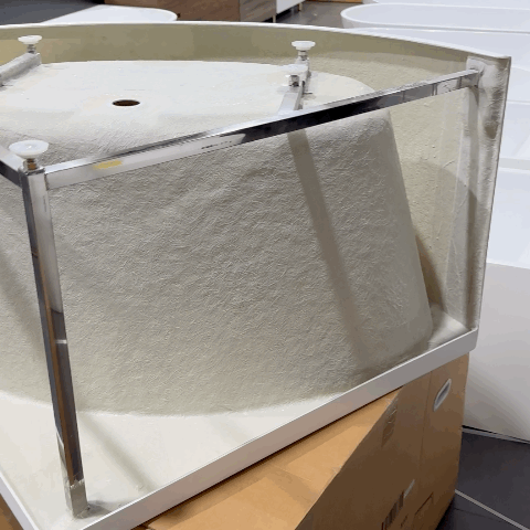 Angie Corner 40 inch Acrylic Freestanding Corner Japanese Soaking Bathtub, Matte White