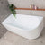 Arco 63 inch Acrylic Freestanding Left Corner Bathtub, Gloss White