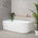Arco 63 inch Acrylic Freestanding Left Corner Bathtub, Matte White