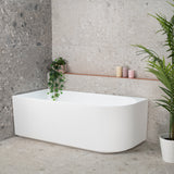 Arco 63 inch Acrylic Freestanding Left Corner Bathtub, Gloss White