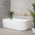 Arco 63 inch Acrylic Freestanding Left Corner Bathtub, Gloss White