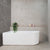 Arco 63 inch Acrylic Freestanding Left Corner Bathtub, Matte White