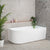 Arco 63 inch Acrylic Freestanding Right Corner Bathtub, Matte White