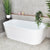 Avalon 59 inch Acrylic Freestanding Back to Wall Bathtub, Matte White