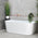 Avalon 67 inch Acrylic Freestanding Back to Wall Bathtub, Matte White