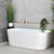 Avalon 59 inch Acrylic Freestanding Back to Wall Bathtub, Matte White