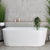 Avalon 59 inch Acrylic Freestanding Back to Wall Bathtub, Matte White