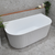 Brighton Groove 67 inch Acrylic Freestanding Back to Wall Bathtub, Gloss White
