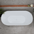 Brighton Groove 67 inch Acrylic Freestanding Oval Bathtub, Matte White