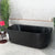 Brighton Groove 67 inch Acrylic Freestanding Back to Wall Bathtub, Matte Black