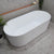 Brighton Groove 67 inch Acrylic Freestanding Oval Bathtub, Matte White