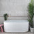 Brighton Groove 59 inch Acrylic Freestanding Oval Bathtub, Gloss White