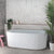 Brighton Groove 59 inch Acrylic Freestanding Oval Bathtub, Gloss White
