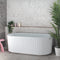 Brighton Groove 59 inch Acrylic Freestanding Oval Bathtub, Gloss White