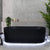 Brighton Groove 59 inch Acrylic Freestanding Oval Bathtub, Matte Black