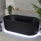 Brighton Groove 67 inch Acrylic Freestanding Oval Bathtub, Matte Black