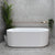 Brighton Groove 67 inch Acrylic Freestanding Oval Bathtub, Gloss White
