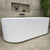 Brighton Groove 59 inch Acrylic Freestanding Oval Bathtub, Gloss White