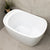 Ofuro 47 inch Acrylic Freestanding Extra Height Japanese Soaking Bathtub with Seat, Gloss White