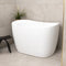 Ofuro 47 inch Acrylic Freestanding Extra Height Japanese Soaking Bathtub with Seat, Matte White