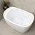 Ofuro 47 inch Acrylic Freestanding Extra Height Japanese Soaking Bathtub with Seat, Matte White