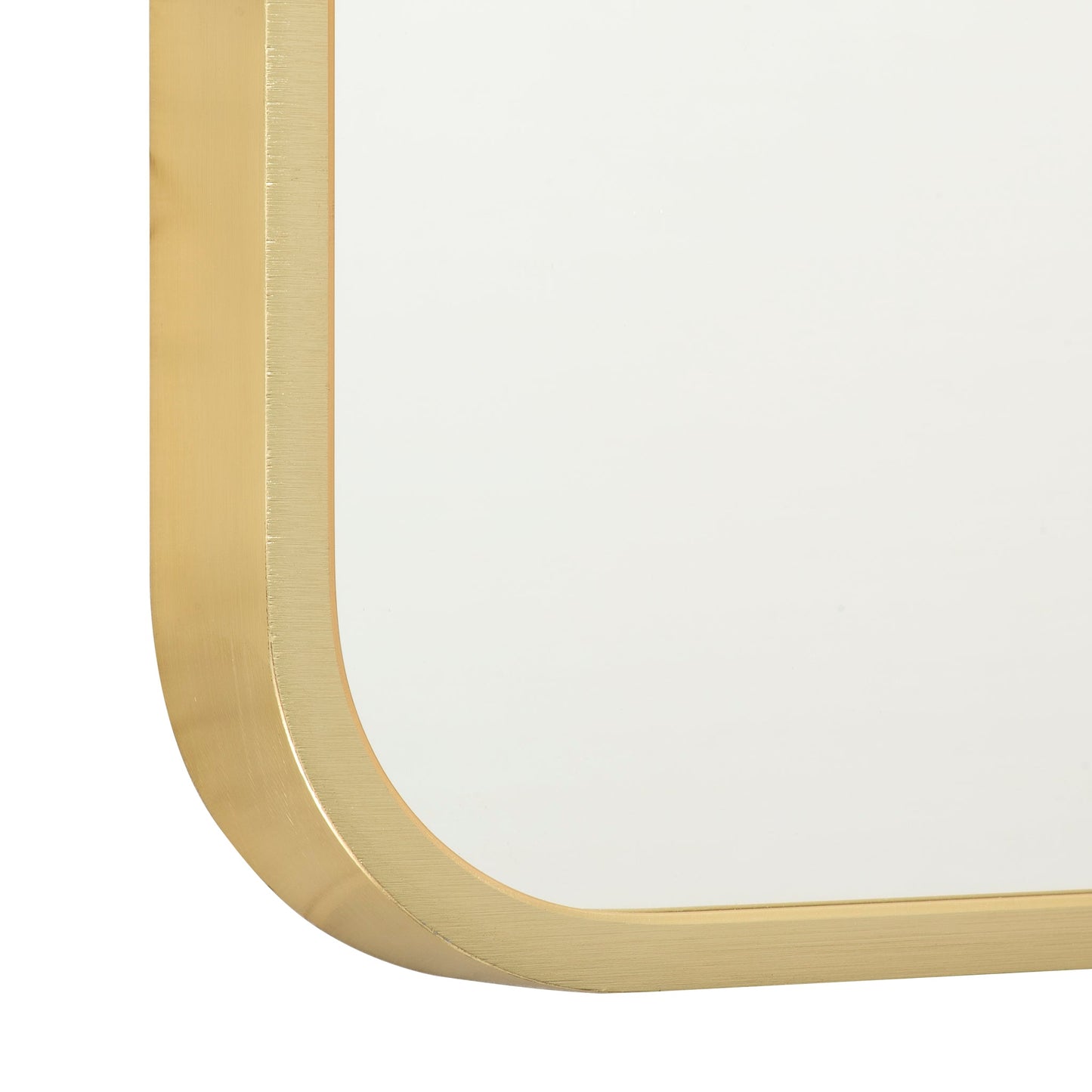 Retti Rectangular 750mm x 900mm Mirror with Brushed Brass (Gold) Frame