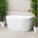 Avalon 51 inch Acrylic Freestanding Back to Wall Bathtub, Gloss White