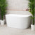 Avalon 51 inch Acrylic Freestanding Back to Wall Bathtub, Gloss White