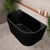 Avalon 51 inch Acrylic Freestanding Back to Wall Bathtub, Matte Black