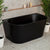 Avalon 51 inch Acrylic Freestanding Back to Wall Bathtub, Matte Black