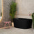 Avalon 51 inch Acrylic Freestanding Back to Wall Bathtub, Matte Black