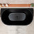 Avalon 51 inch Acrylic Freestanding Back to Wall Bathtub, Matte Black