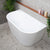 Avalon 51 inch Acrylic Freestanding Back to Wall Bathtub, Matte White
