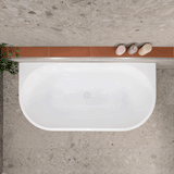 Avalon 55 inch Acrylic Freestanding Back to Wall Bathtub, Matte White