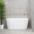 Avalon 55 inch Acrylic Freestanding Back to Wall Bathtub, Gloss White