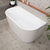 Avalon 55 inch Acrylic Freestanding Back to Wall Bathtub, Gloss White