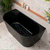 Avalon 55 inch Acrylic Freestanding Back to Wall Bathtub, Matte Black