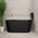 Avalon 55 inch Acrylic Freestanding Back to Wall Bathtub, Matte Black