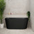Avalon 55 inch Acrylic Freestanding Back to Wall Bathtub, Matte Black