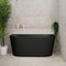 Avalon 55 inch Acrylic Freestanding Back to Wall Bathtub, Matte Black