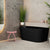 Avalon 55 inch Acrylic Freestanding Back to Wall Bathtub, Matte Black