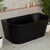 Avalon 55 inch Acrylic Freestanding Back to Wall Bathtub, Matte Black