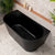 Avalon 55 inch Acrylic Freestanding Back to Wall Bathtub, Matte Black
