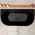 Avalon 55 inch Acrylic Freestanding Back to Wall Bathtub, Matte Black